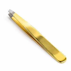 แหนบดึงขนคิ้วปลายเฉียงรุ่นใหม่ล่าสุด ปี 2026 สีทอง คุณภาพดี ผลิตตามสั่งได้ทุกแบบ กำจัดขนได้อย่างแม่นยำ - Product Image 1