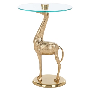 Modern giraffe standing head top metal <b>side</b> <b>table</b> animal base accent furniture luxury living room <b>table</b> designer animal shape - Product Image 1