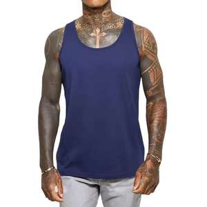 <b>Men's</b> Basic <b>Vest</b> Cotton Blank High Quality Custom Logo Luxury Summer Sleeveless Tank Top T-Shirt - Product Image 5