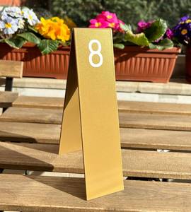 GOLD, Black, White metal <b>table</b> numbers for weddings, business events, bars & restaurants, Minimalist <b>table</b> numbers, metal - Product Image 6