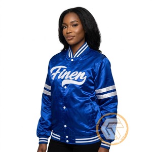 เสื้อแจ็คเก็ต Zeta Phi Beta แบบสั่งทำพิเศษ คุณภาพสูง ระบายอากาศได้ดี ผ้าซาติน ปักอักษรตราสัญลักษณ์ ติดกระดุมแบบตั้ง ผ้าไหม - Product Image 2