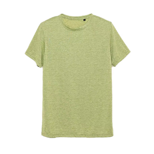 Camiseta Deportiva de Compresión para Hombre, Azul, Tejida, 100% Algodón, Talla Grande, Manga Corta, para Gimnasio, Entrenamiento, Ecológica y Transpirable - Product Image 1