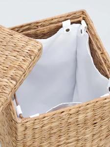 Panier à linge carré en jonc de mer naturel, fait main, panier de rangement, vente en gros, écologique, fabriqué au Vietnam - Product Image 3