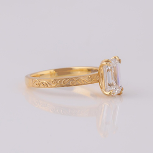2 ct Emerald Cut Lab Grown <b>Diamond</b> <b>Ring</b> wedding and engagement Lab Grown <b>Diamond</b> <b>Ring</b> for her - Product Image 2
