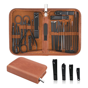 Luxury Stainless Steel <b>Nail</b> Grooming Set Manicure Pedicure <b>Kit</b> Customized Color Portable Case Premium Quality Professional - Product Image 2
