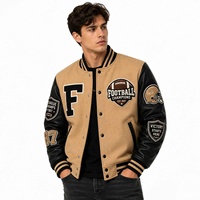 Veste universitaire personnalisée imperméable, hiver, manches en laine de haute qualité, logo frontal, style baseball, veste universitaire avec lettres