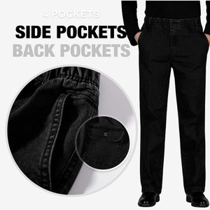 Jeans de Mezclilla Negros de Pierna Recta para Hombre, Cintura Alta, Corte Regular, Estilo Casual de Algodón, Ropa de Otoño - Product Image 5