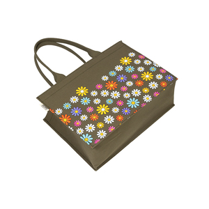 2026 Wholesale Eco-Friendly <b>Large</b> Canvas Tote <b>Bag</b> Durable Cotton Jute Shopping <b>Bag</b> Custom Logo Colorful Printed Design <b>Bags</b> - Product Image 6
