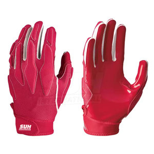 Nouveaux gants de football américain en cuir, style moderne, faible MOQ, usage professionnel, légers, haute qualité, sangle de poignet réglable - Product Image 1