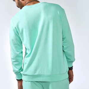 Impression personnalisée 100% coton tissu hommes survêtements o cou sweat-shirt avec pantalon de survêtement à prix raisonnable - Product Image 3