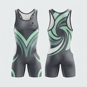 Custom Design Logo Breathable Stretch <b>Weightlifting</b> Fashionable Style Men's Adults Wrestling <b>Singlets</b> Quick Dry Durable - Product Image 2