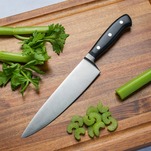Couteau de cuisine en acier inoxydable, couteau de découpe professionnel, manche en métal durable, couteau de préparation alimentaire - Product Image 5