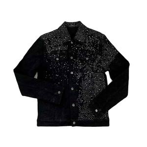 Solid Traders Top Selling Men's Denim <b>Rhinestone</b> <b>Jackets</b> 100% Cotton Eco Friendly Quick Dry Breathable HIGH STREET Customized - Product Image 4