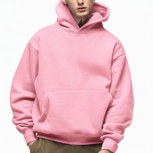 Sudadera con Capucha Verde para Hombre, Corte Holgado, Felpa, Estilo Casual Otoñal, Color Sólido, 100% Algodón Tejido, Ecológica - Product Image 6