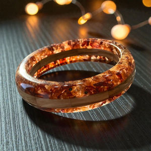 Colourful Resin Marble Wood Bangle Chunky Stack Daily Wear Party Festive Retro Vintage Lucite Cuff Acetate Statement <b>Bracelet</b> - Product Image 6