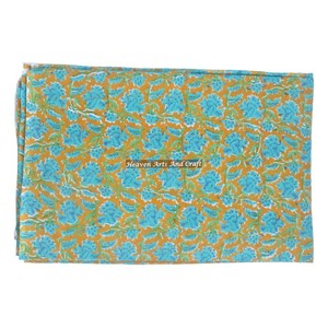 Tela de algodón puro 100% oscuro, Tela con estampado de bloque de mano Floral indio para mujer y niño, bolsos de ropa, diseño de bloque Floral, estampados indios - Product Image 3