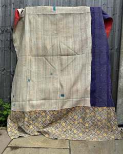 ผ้านวมผ้าแคนธาผ้าฝ้ายวินเทจสวยงามเย็บด้วยมือและซักได้สำหรับใช้ในโรงแรมและในบ้าน - Product Image 4