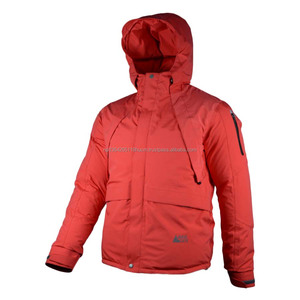 Veste parka d'hiver en duvet d'extérieur unisexe à la mode avec fermeture à glissière, col à capuche portable et durable pour le trekking ou la randonnée - Product Image 1