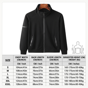 Chaqueta Deportiva Personalizada para Hombre, con Cierre Completo, Negra, de Poliéster y Elastano, para Atletismo, Running y Gimnasio, Venta al Por Mayor OEM, Tallas XS-3XL - Product Image 6