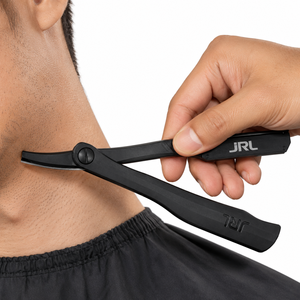 Navaja de Afeitar Recta Negra JRL, Hoja de Acero Inoxidable, Mango de ABS, Uso en Barberías, Herramienta de Afeitado Facial de Una Sola Hoja - Product Image 2
