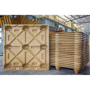 Paleta Verde de Una Sola Cara 1200x800x130mm, Paleta de Madera Prensada Ligera, Reciclable, Encajable en 4 Direcciones, Fabricada en Vietnam para Carga - Product Image 2