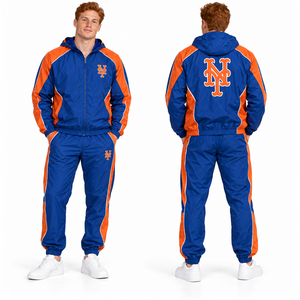 Conjuntos de Chaqueta Cortavientos para Hombre, Diseños Modernos, Ropa Diaria, Chaqueta y Pantalones con Gráficos Impresos, Traje Deportivo de Dos Piezas, Conjunto para Calentar - Product Image 3