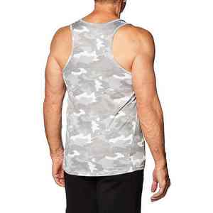 Camiseta sin mangas para hombre, 100% algodón, 230 GSM, con logo personalizado, deportiva, para gimnasio, color gris, al por mayor - Product Image 5