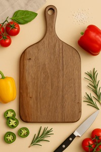 Planche à découper en bois d'acacia avec poignée, planche à découper en bois durable pour la cuisine, vente en gros, export - Product Image 4