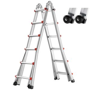 Scala Telescopica Compatta in Alluminio da 20,5 Piedi, Multifunzione, Portatile e Pieghevole per Uso Domestico e Camper - Product Image 1
