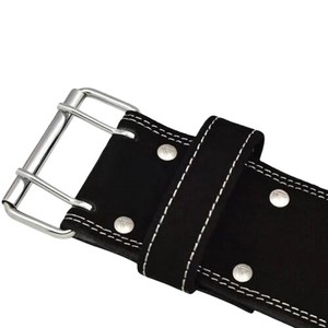 Ceinture de musculation en cuir à double boucle pour soulevé de terre, squat et powerlifting, disponible en 2026 couleurs différentes, idéale pour la salle de sport - Product Image 5