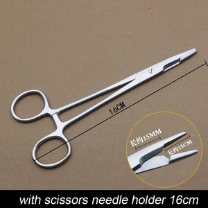1 pièce – Porte-aiguilles manuel multifonctionnel en acier inoxydable avec ciseaux – Kit d'instruments - Product Image 2
