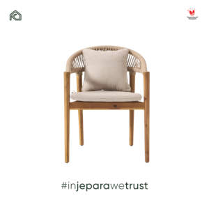 Modern All-Weather Durable Handwoven Teak Wood Comfortable <b>Dining</b> Chair for Outdoor Use Hotels Restaurants Living Room Courtyard - Product Image 4