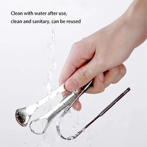 ที่ขูดลิ้นสแตนเลสคุณภาพสูง ป้องกันแบคทีเรีย เพื่อสุขอนามัยในช่องปาก - Product Image 4