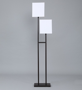 Luxury white fabric shade novelty floor lamp with metal base OEM ODM <b>low</b> MOQ factory price wholesale bulk supply - Product Image 1