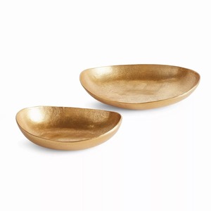 Hot Pick Handmade Decorative Bowl Set Minimalist Design <b>Gold</b> Finish Oval Shape Tabletop <b>Vase</b> - Product Image 6