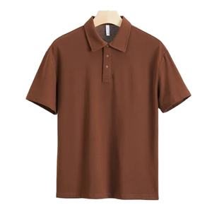 Nouveau T-shirt Homme Anti-Plis à Manches Courtes en Jersey 100% Coton Uni Décontracté Vente en Gros OEM Export Personnalisé - Product Image 5