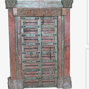 Haswani Handicrafts Solid Wood <b>Door</b> Frame Antique Handcrafted <b>Rustic</b> Entry Vintage Carved Main Decorative Interior Apartment - Product Image 1