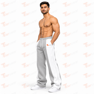 Wholesale <b>Mens</b> Flare Jogger <b>Pants</b> <b>Lounge</b> Wear Soft Brushed Fleece Relaxed Sweatpants Elastic Waist Wide Leg Long <b>Pants</b> - Product Image 2
