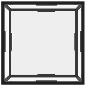 Table basse en verre trempé noir avec plateau transparent et structure en acier thermolaqué - Product Image 3