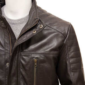 Veste en cuir pour homme sur mesure - Cuir de vachette de haute qualité, imperméable, respirant, coupe-vent, tendance hiver, nouveauté - Product Image 4