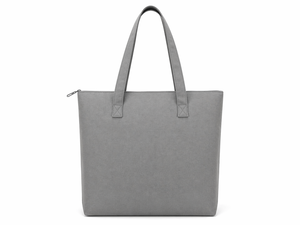 300gsm Grey <b>Canvas</b> <b>Tote</b> Bag Zipper Closure 15x13x4 Custom Logo Eco Friendly Reusable Heavy Duty Travel Leaf Print - Product Image 5