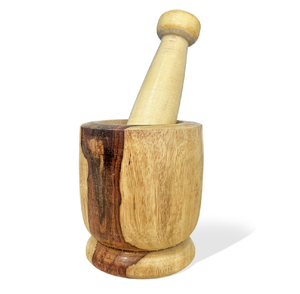 Mortero y pilón de madera de diseño popular, hechos a medida, para moler especias y medicamentos, ideales para hierbas. - Product Image 5