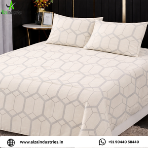 Juego de Sábanas con Estampado Geométrico Moderno, Ropa de Cama de Microfibra Suave con Fundas de Almohada | Colchón Doble King Size para Uso Doméstico y Hotelero, Resistente a la Decoloración - Product Image 2