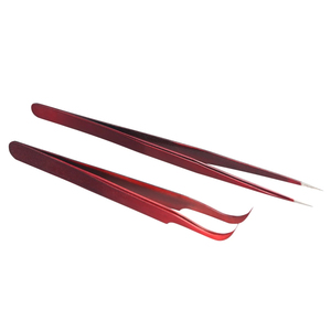 Extensions de cils, ensemble de 2 pinces à cils, pinces à cils à pointes en fibre de haute précision pour extensions de cils - Product Image 1