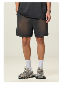 Shorts Bermuda en Toile Style Urbain pour Homme - 100% Polyester Taille Mi-Haute Élastique Motif Uni Écologique avec Poches - Product Image 3