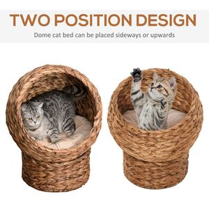 Cuccia per Gatti 50 cm L x 42 cm L x 59,75 cm H, Divano Imbottito per Animali Domestici, Cesto per Gatti Rimovibile e Lavabile - Product Image 2