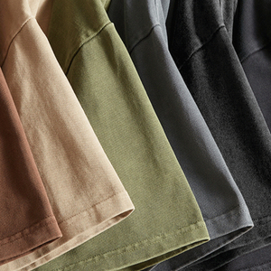 เสื้อยืดโอเวอร์ไซส์ผ้าหนาพิเศษสั่งทำขายส่ง ล้างสีแบบแอซิดวอช สำหรับผู้ชาย ผ้าฝ้าย 100% พิมพ์ลายได้ คุณภาพสูง ระบายอากาศได้ดี - Product Image 5