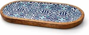 Plateau de service en bois de grande qualité avec motif imprimé en émail pour servir le petit-déjeuner, le café et le thé, à prix avantageux et optimal - Product Image 3