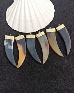 Handmade Buffalo Horn Pendant Sustainable Fashion Jewelry Premium Natural Material with Elegant Decorative Appeal - Product Image 1