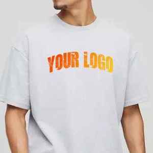 T-shirts imprimés pour hommes en coton tricoté 100% coton, coupe ample, style hip-hop, 200 GSM, logo et couleur personnalisés, haute qualité, anti-rétrécissement, séchage rapide - Product Image 2